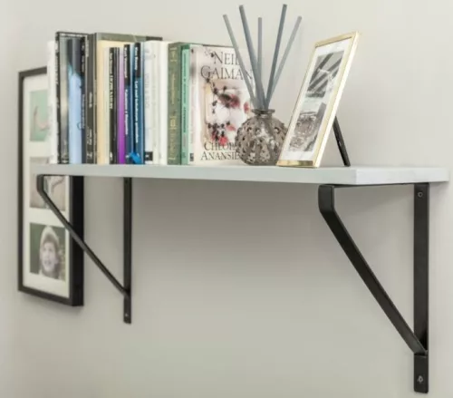 GINO Polctartó, 30 x 20 cm, matt fekete