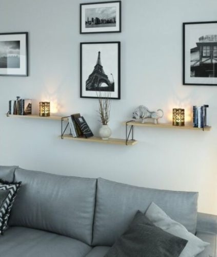 ROD Regalhalter, 21 x 17 cm, mattschwarz