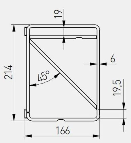 ROD Regalhalter, 21 x 17 cm, mattschwarz