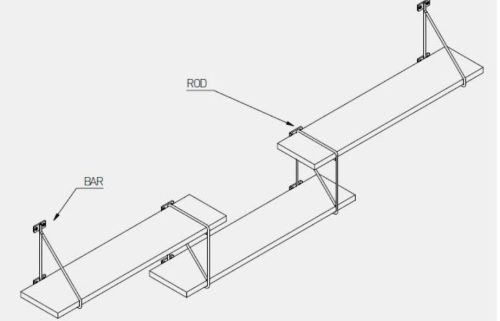 ROD Regalhalter, 21 x 17 cm, mattschwarz