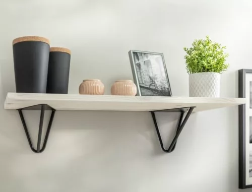 WIRE Polctartó, 18 x 16 cm, matt fekete