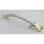 Kunststoff-Möbelgriff mit weiß-goldfarbenen Füßen, 96 mm BA
