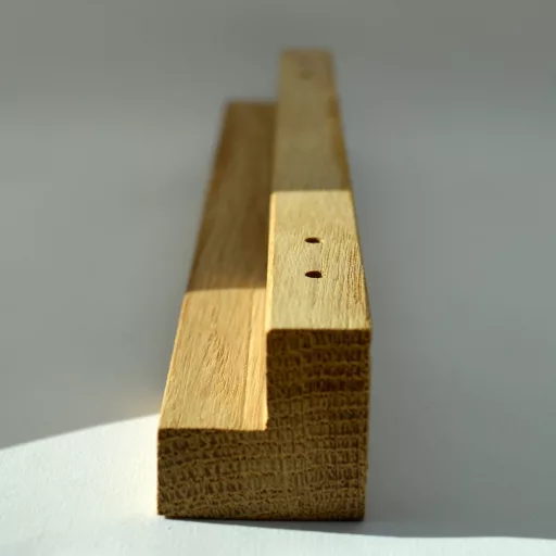 Gravierter Möbelgriff aus Massivholz