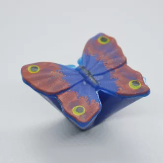 Möbelknopf aus Kunststoff, blauer-rot Schmetterling