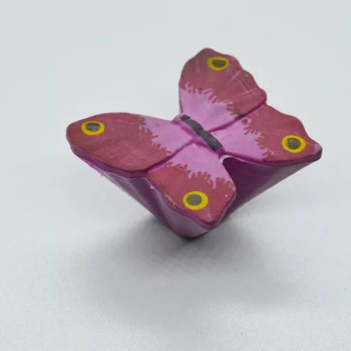 Möbelknopf aus Kunststoff, lila Schmetterling
