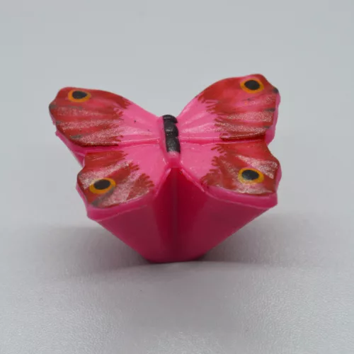 Möbelknopf aus Kunststoff, Rosa Schmetterling