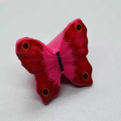 Möbelknopf aus Kunststoff, Rosa Schmetterling