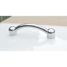   10 db Műanyag bútorfogantyú, króm színű , 96 mm furattávval