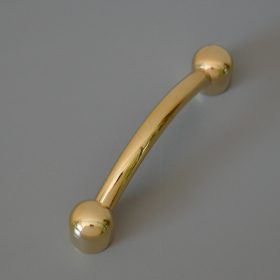   10 db  Műanyag bútorfogantyú, arany színű , 96 mm furattávval 