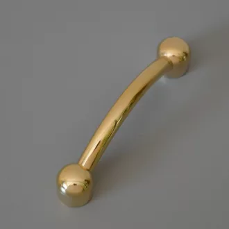  Kunststoff-Möbelgriff, goldfarben, 96 mm Lochabstand 