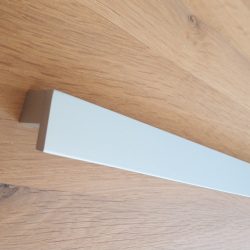 Metal furniture handle, matt chrome colour, 576 mm bore size