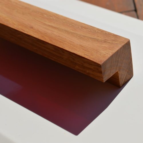 Trento 150, Tömörfa bútorfogantyú, olajozott tölgy,  64 - 96 - 128 mm furattávval