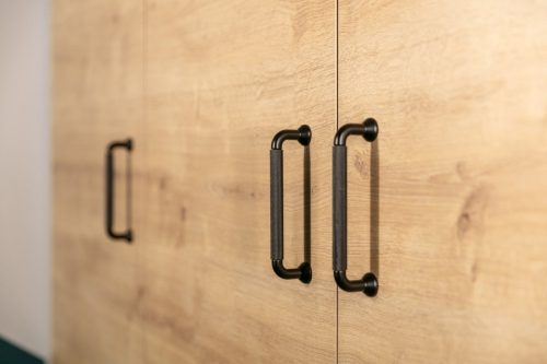 STRUCTURE matt fekete bútorfogantyú, 128 mm furattáv, modern