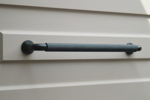 STRUCTURE matt fekete bútorfogantyú, 128 mm furattáv, modern