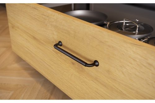 STRUCTURE matt fekete bútorfogantyú, 192 mm furattáv, modern