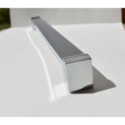   Elegant, modern, polished chrome furniture handle with 704 mm bore