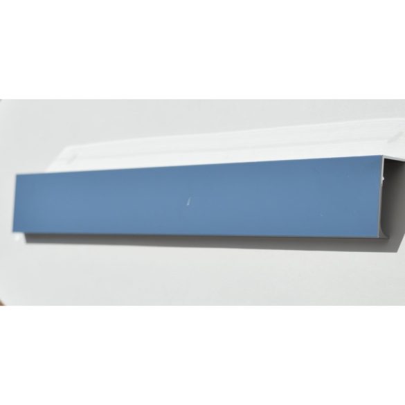 Metal furniture handle, edge mountable, chrome 