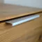 Metall-Möbelgriff, kantenmontierbar, Aluminium, Bohrungsabstand 192 mm
