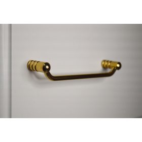 Fém bútorfogantyú, arany színű, 128 mm furattáv