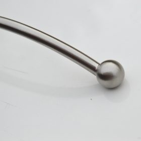   Fém bútorfogantyú, elox nikkel színű, 128 mm furattávval