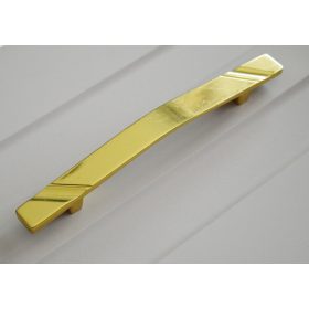   II. Osztályú Fém bútorfogantyú,  arany színű, 128 mm furattávval