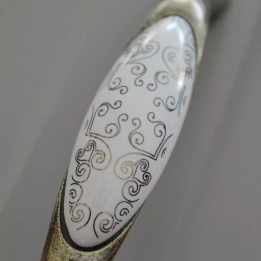 Porzellan-Metall-Möbelgriff, bronze- gold  motiv, Bohrung 96 mm