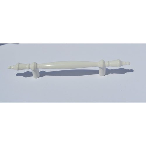 Fém bútorfogantyú, fehér színű, 80 mm furattávval