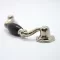 10 db Fém-műanyag bútorfogantyú, fekete - króm színű, 80 mm furattávval