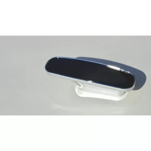 Metall-Kunststoff-Möbelgriff, chrom, schwarz, 32 mm Lochabstand