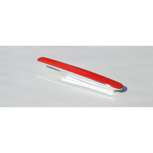 Furniture handle metal-plastic material combination, chrome - red
