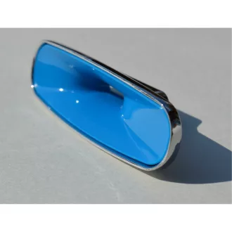   Fém-műanyag bútorfogantyú, króm - kék színű, 32 mm furattáv