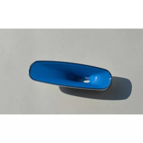 Fém-műanyag bútorfogantyú, króm - kék színű, 32 mm furattáv