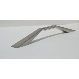   Fém bútorfogantyú, elox nikkel színű, 128 mm furattávval