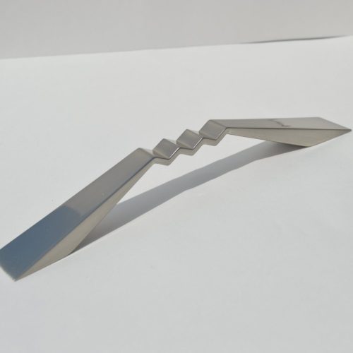 Metall-Möbelgriff, Farbe Elox Nickel, 128 mm Bohrungsabstand