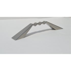   Fém bútorfogantyú, elox nikkel színű, 96 mm furattávval