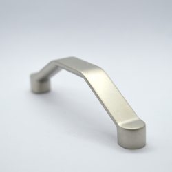 Metal furniture handle, matt chrome colour, 96 mm bore size