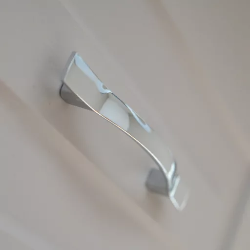 Möbelgriff aus Metall, Farbe Chrom , Bohrung 96 mm 