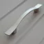 Möbelgriff aus Metall, Farbe Nickel satiniert, Bohrung 96 mm 