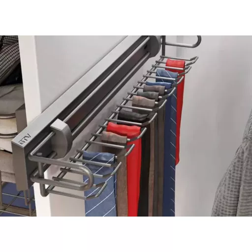 SMART nyakkendőtartó, teljes kihúzású, fehér