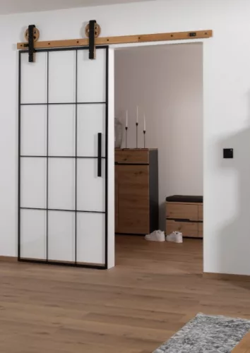 WooDrive M, Manuelles Schiebetürsystem, Eiche