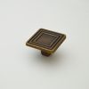 Z038_30_AN Metall-Möbelknopf, antik bronzefarben, quadratisch