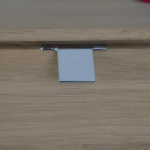 Fém bútorfogantyú, élre szerelhető, fényes króm, 32 mm furattávolság