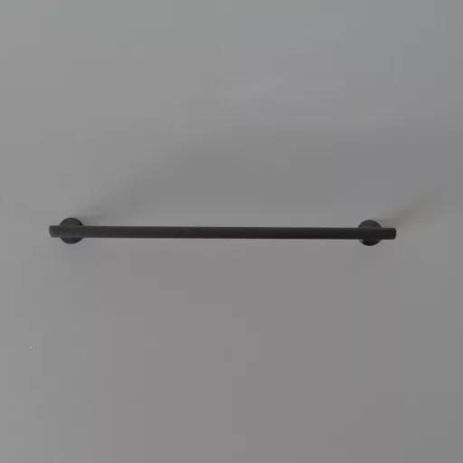 Mattschwarzer Metall-Möbelgriff mit 160 mm BA