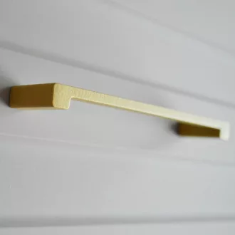   Z306_128_MA, Metall-Möbelgriff mit strukturierter Oberfläche, matt goldfarben, 128 mm Lochabstand