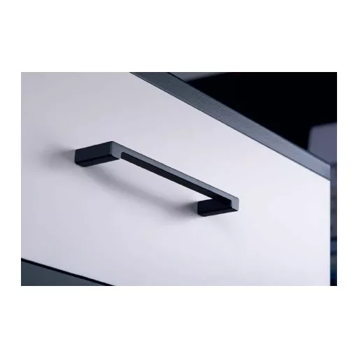 Schwarzer Metall-Möbelgriff mit 160 mm Lochabstand