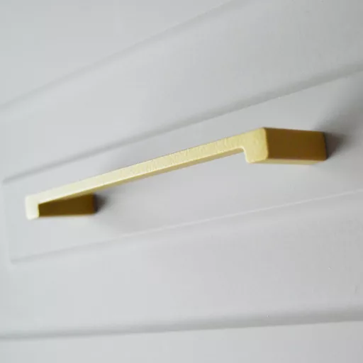 Z306_96_MA, struktúrált felületű, matt arany színű, fém bútorfogantyú, 96 mm furattávval