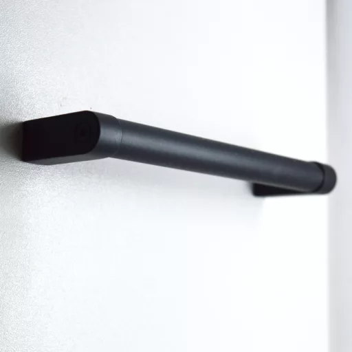 Z409_320 Metall-Möbelgriff, mattschwarz, mit 320 mm Lochabstand