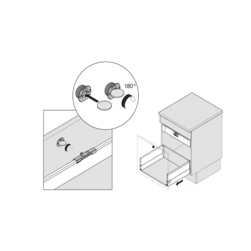 Blum Tandembox fogantyú és kapcsolóelem, fehér