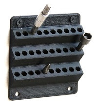 WM2_Black Wandhalterung für Bits, schwarz, 30 Plätze 