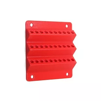 WM2_red Wandhalterung für Bits, rot, 30 Plätze 